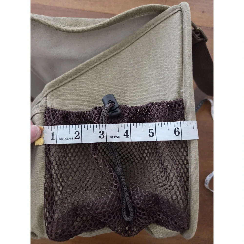 Duluth‎ Trading Co Canvas Laptop Shoulder Tote Messenger Organizer Bag Tan
